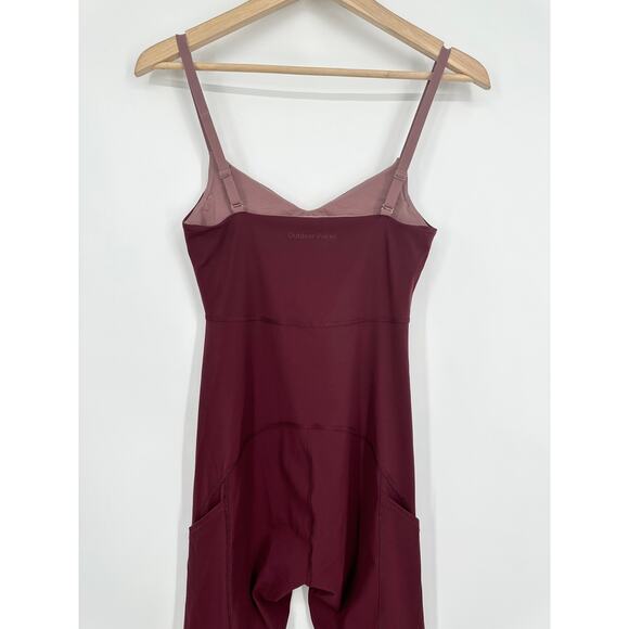Outdoor Voices Superform Zoom Full Length Bodysuit Jumpsuit Deep Taupe - Picture 7 of 10